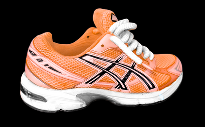 Asics 1130 Custom Orange ( Lacet Custom Blanc + Semelle blanche )