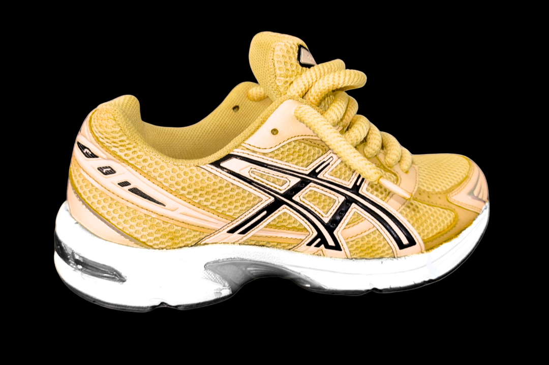Asics 1130 Custom Jaune ( Lacet Custom + Semelle blanche )