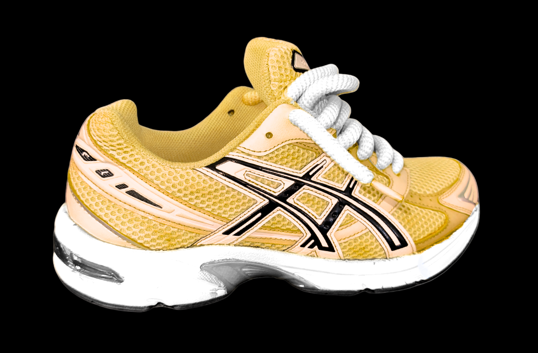 Asics 1130 Custom Jaun ( Lacet Custom Blanc + Semelle blanche )