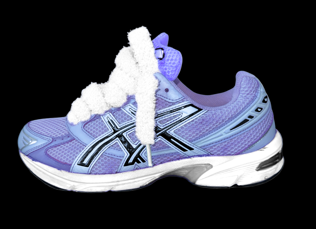 Asics 1130 Custom Violet ( Lacet Peluchée Blanc + Semelle blanche )