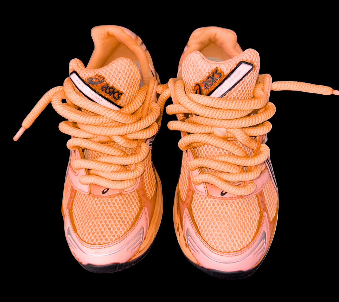 Asics 1130 Custom Orange ( Lacet Custom + Semelle blanche )