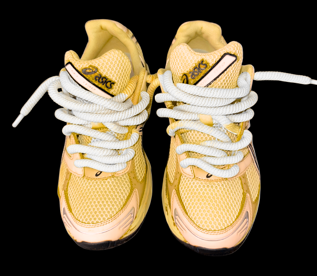 Asics 1130 Custom Jaun ( Lacet Custom Blanc + Semelle blanche )