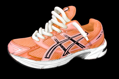 Asics 1130 Custom Orange ( Lacet Custom Blanc + Semelle blanche )