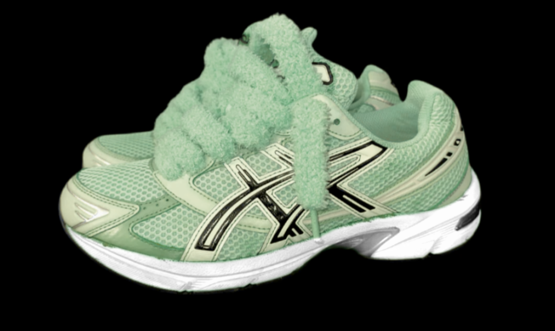 Asics 1130 Custom Vert ( Semelle blanche )