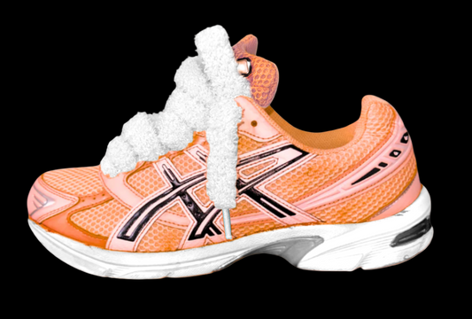 Asics 1130 Custom Orange ( Lacet Peluchée Blanc + Semelle blanche )