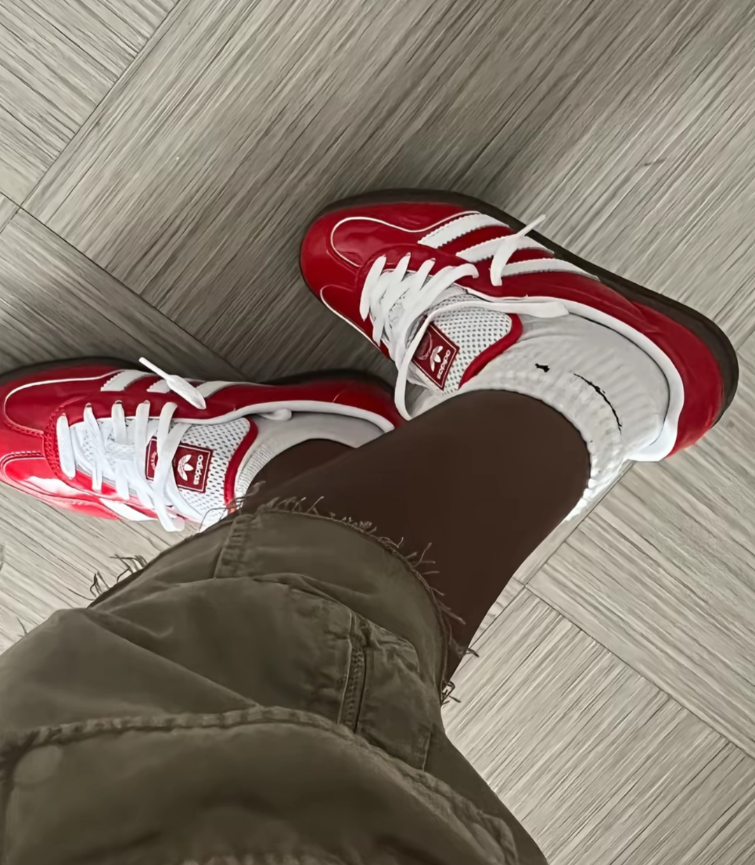 Adidas Gazelle Indoor Better Rouge (Cuir Vernis)